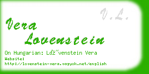 vera lovenstein business card